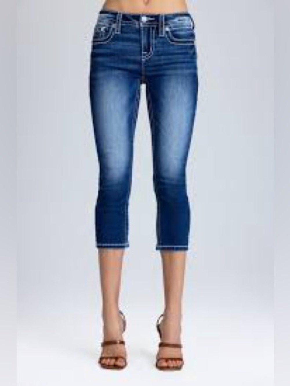 Miss me girls skinny Capri embroidered pants